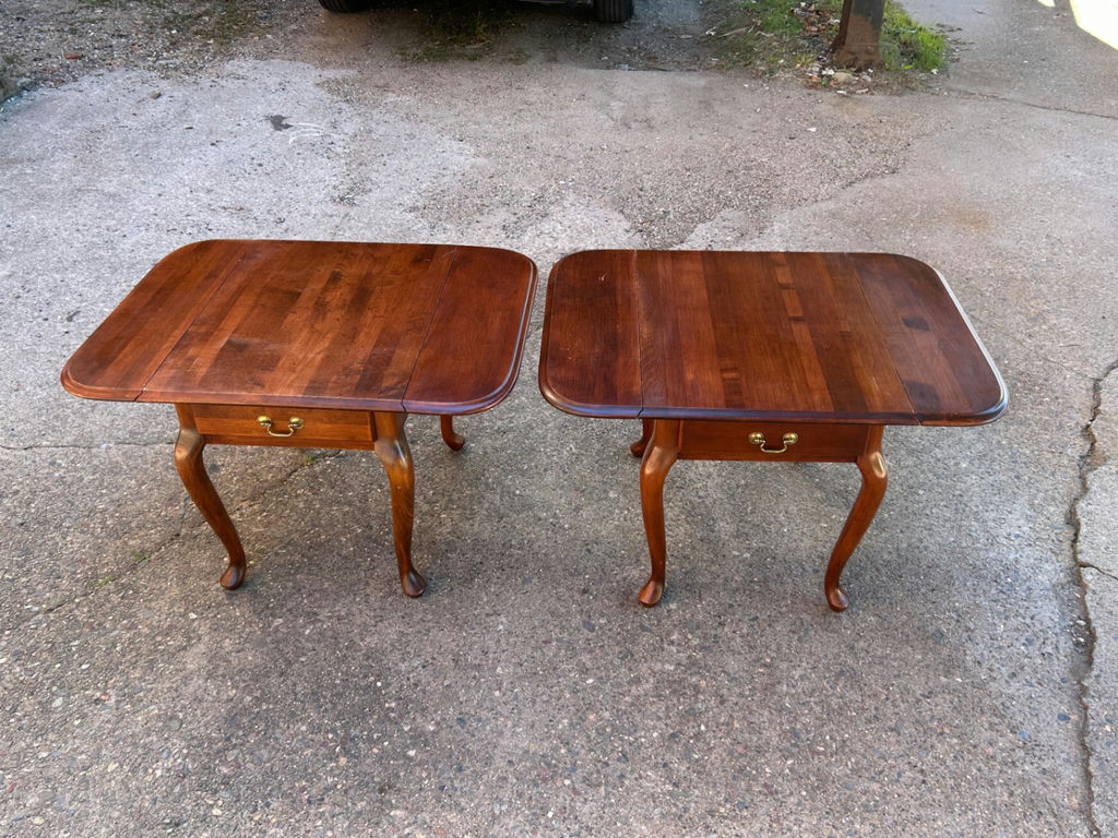 Moosehead Furniture Cherry Drop Leaf Tables  - image 3 of 7