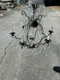 Vintage French Wrought Iron Chandelier - thumbnail 4 of 4