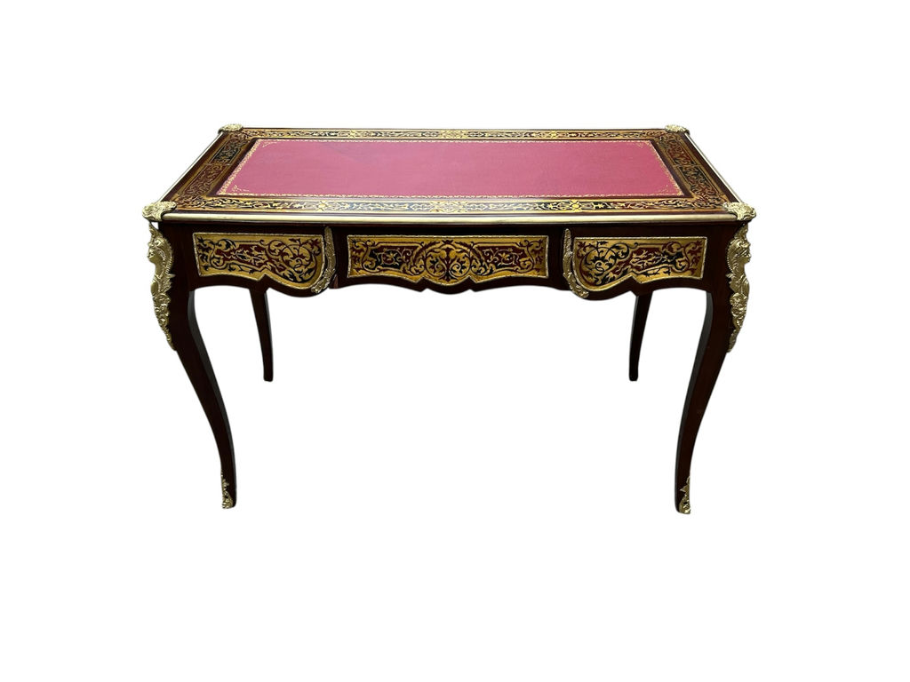 French Boulle Style Desk - image 1 of 8