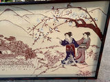 Japanese Geishas, Silkscreen Art on Fabric.  - thumbnail 4 of 4