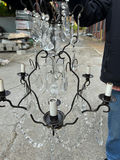 Vintage French Wrought Iron Chandelier  - thumbnail 3 of 4