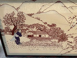 Japanese Geishas, Silkscreen Art on Fabric.  - thumbnail 3 of 4