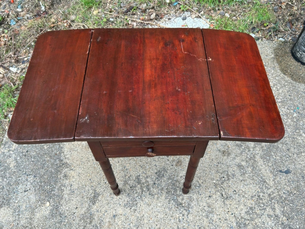 Antique Drop Leaf Work Table  - image 2 of 5