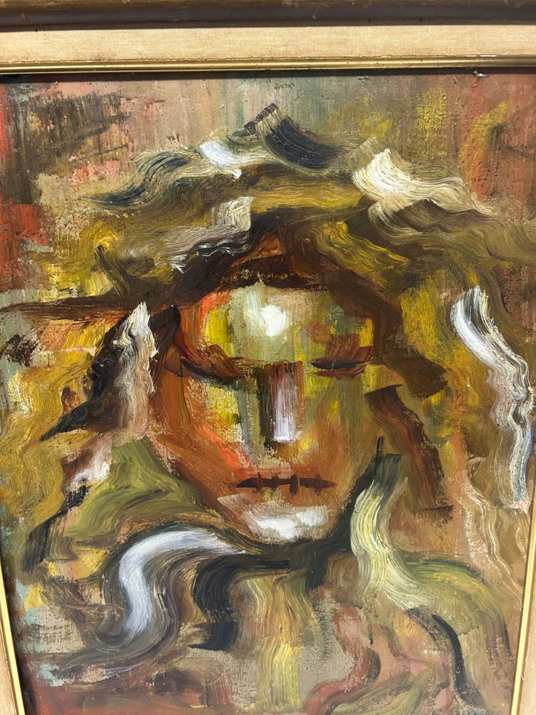 Abstract Oil Painting on Board - image 1 of 6