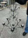 Vintage French Wrought Iron Chandelier - thumbnail 2 of 4