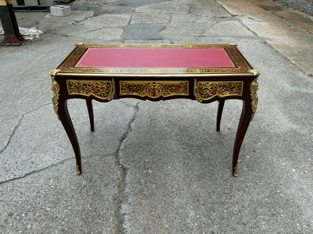 French Boulle Style Desk - image 6 of 8