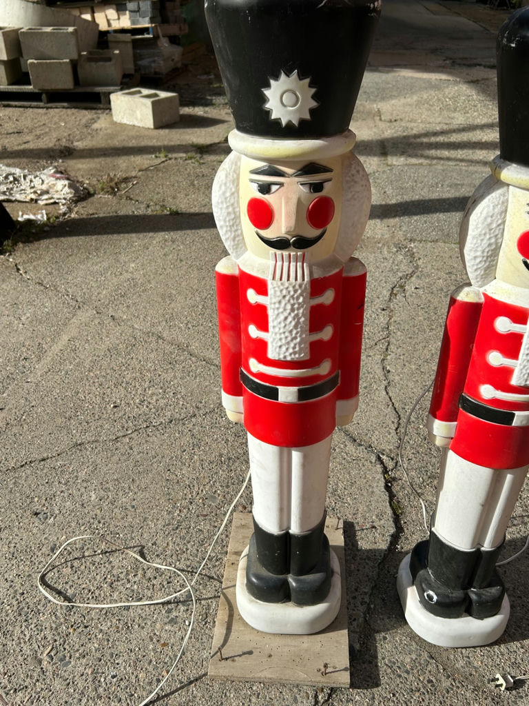 Vintage Blow Mold Nutcracker Soldiers - image 4 of 7