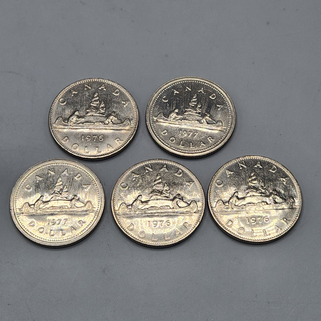 1975-1977 Canada Canoe Dollars - image 1 of 3