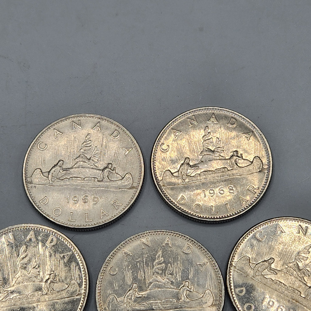 1968 and 1969 Canada Canoe Dollars - image 2 of 3