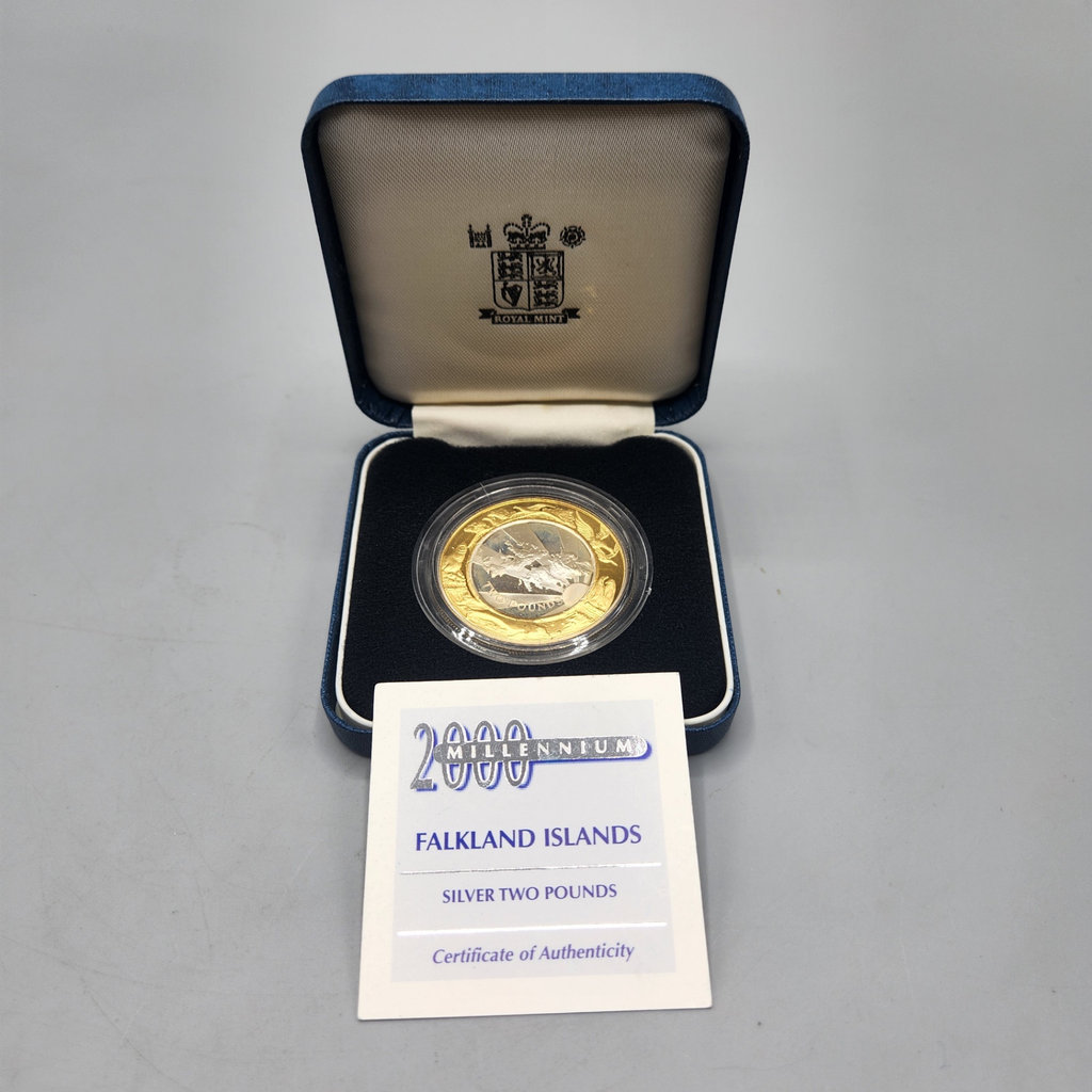 Falklands 2 Pound Silver Coin - image 1 of 4