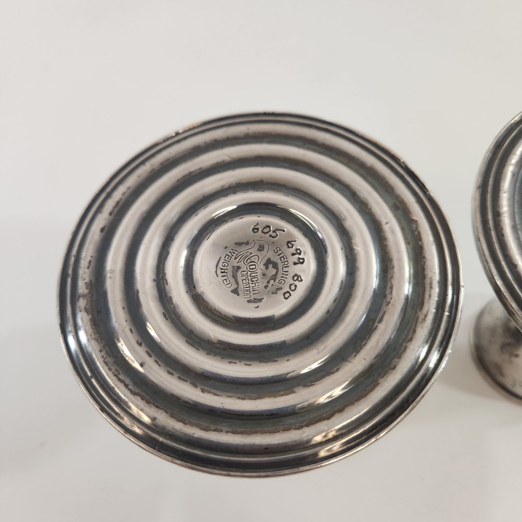 Pair Weighted Silver Candle Holders - image 3 of 5