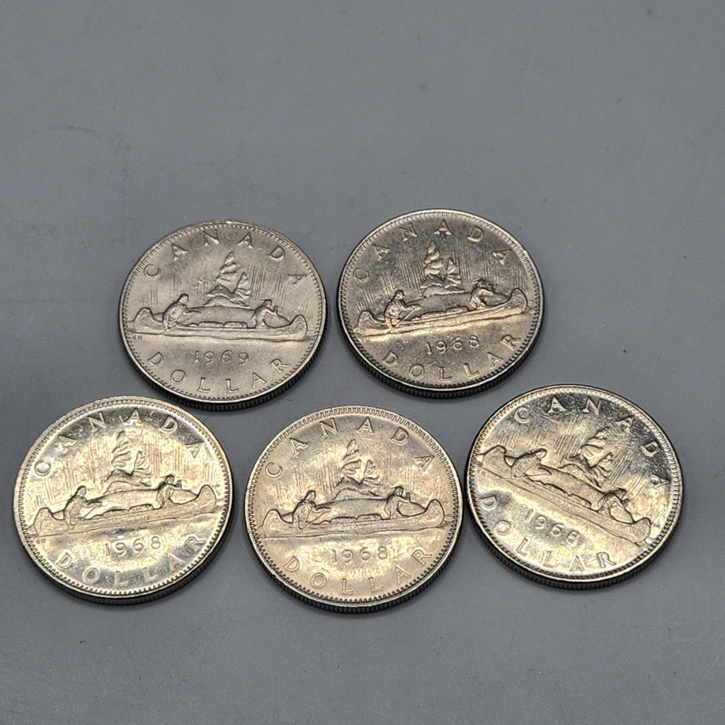 1968 and 1969 Canada Canoe Dollars - image 1 of 3