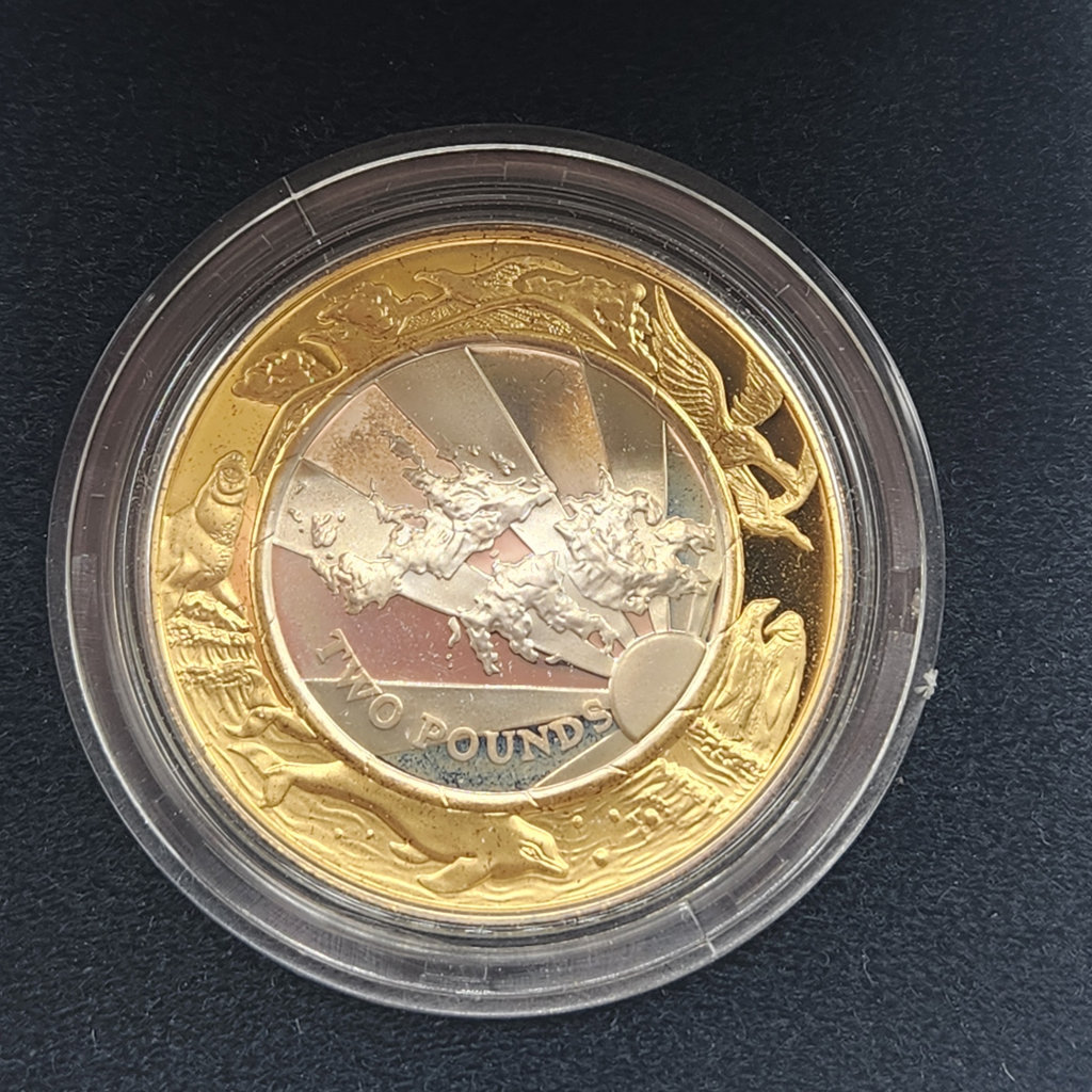 Falklands 2 Pound Silver Coin - image 2 of 4