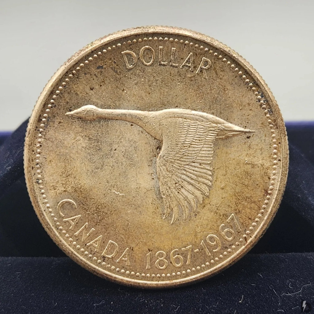 1967 Canada Silver Dollar Flying Goose - image 1 of 3
