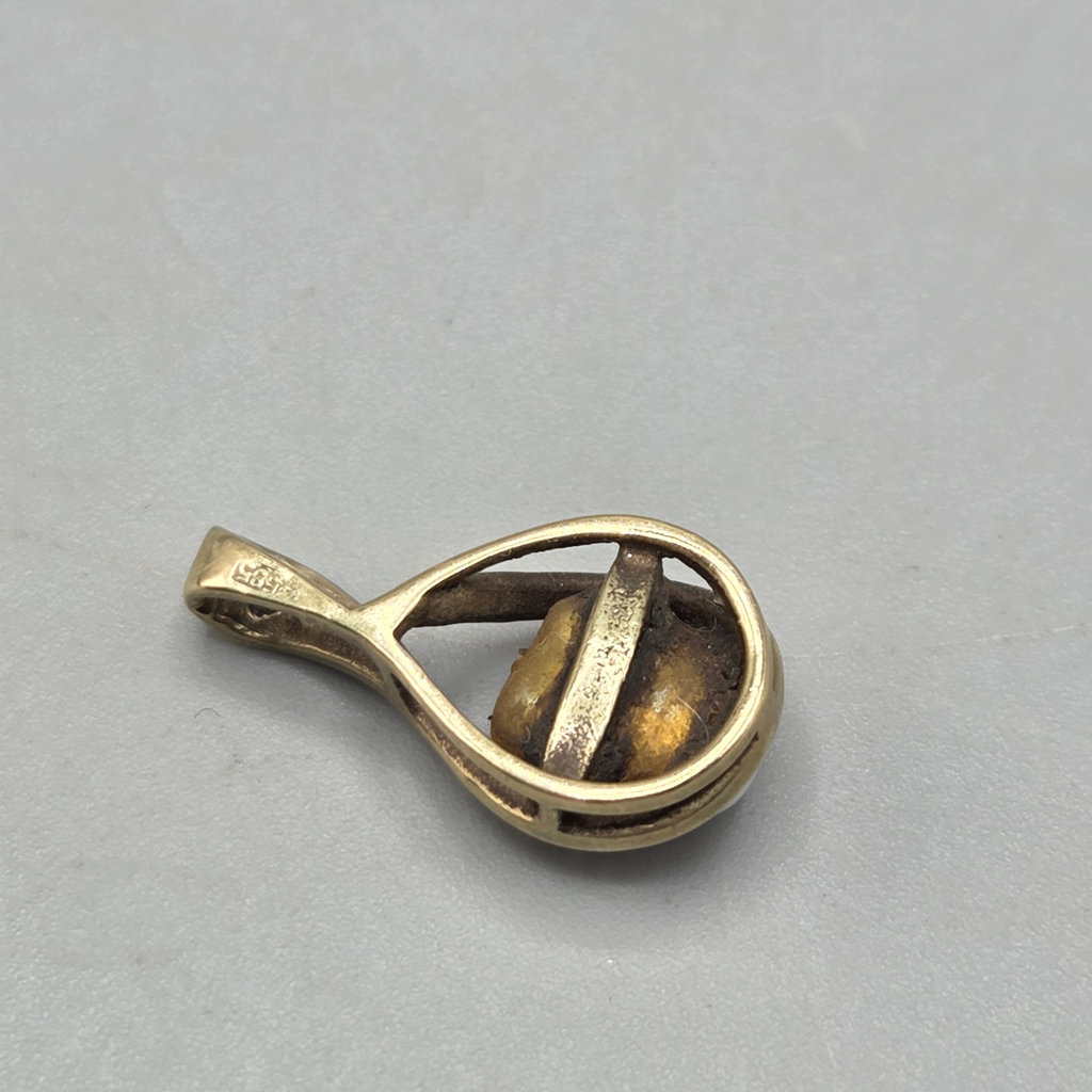 14K Gold Pendant with Pearl - image 4 of 7