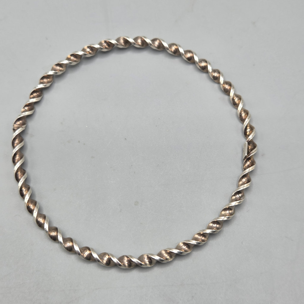 Vintage Coro Sterling Bangle Bracelet 10 grams - image 5 of 7