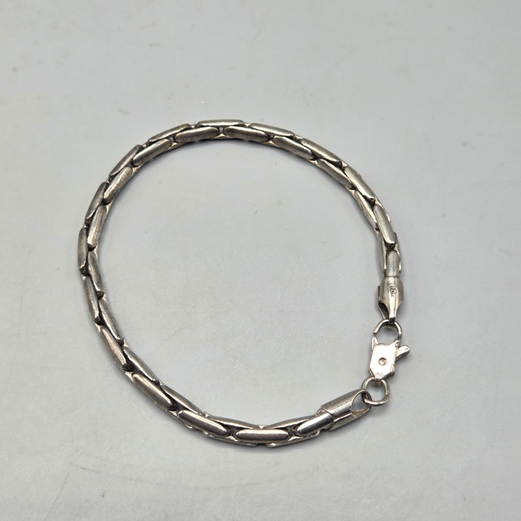 Vintage Sterling Silver Chain Bracelet 13.57 grams - image 1 of 7
