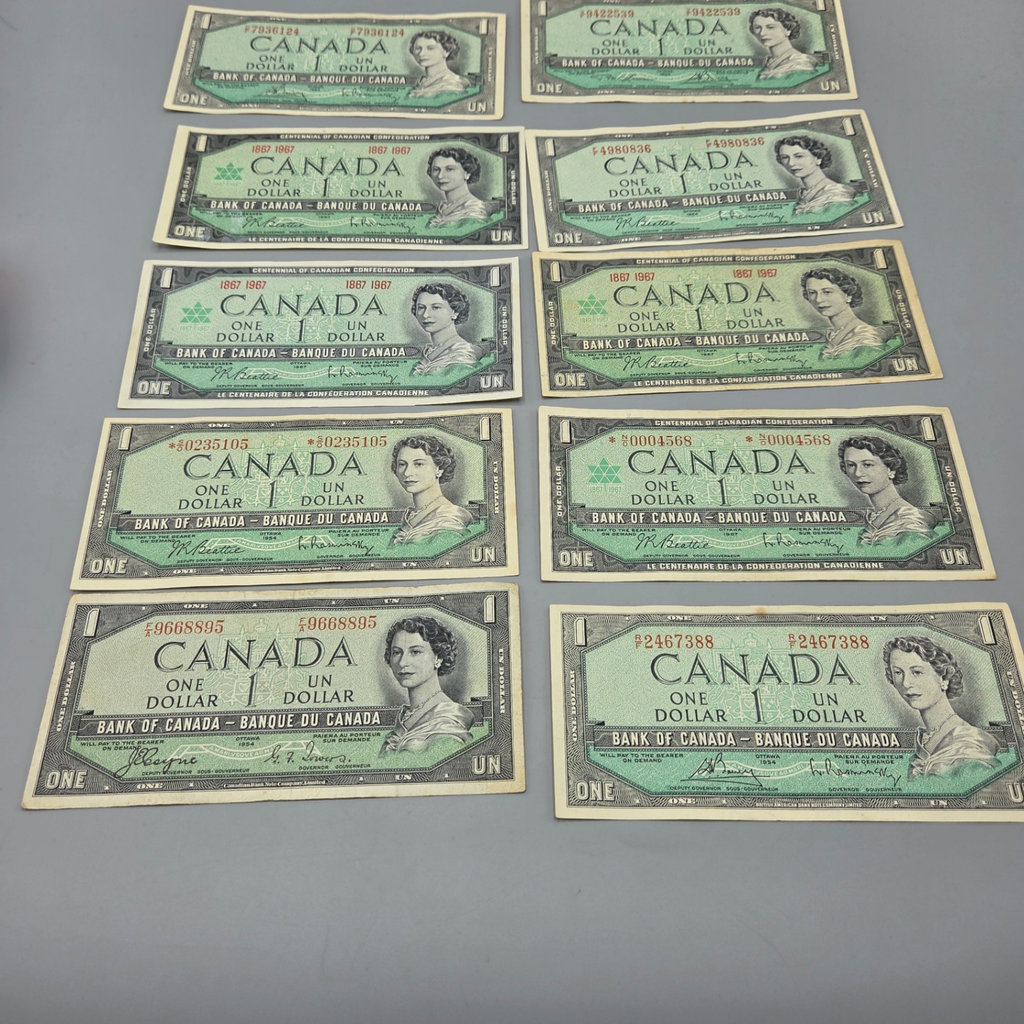 Canda $1 Bills x 10 - image 3 of 4