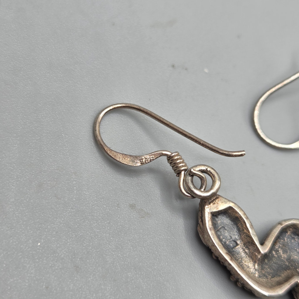 Sterling Silver Snake Earrings 5.52 grams - image 6 of 8