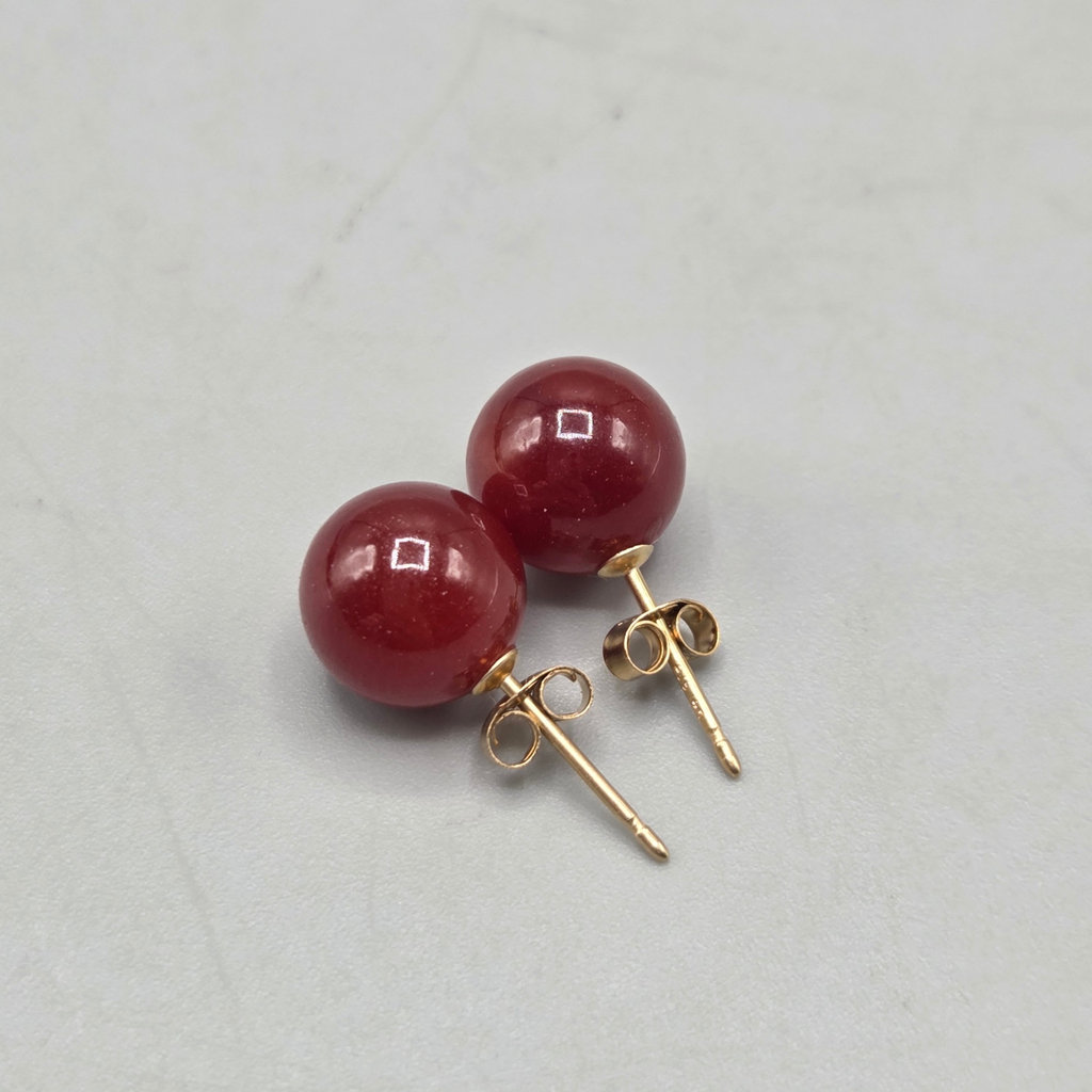 14K Gold Stud Earrings - image 2 of 7