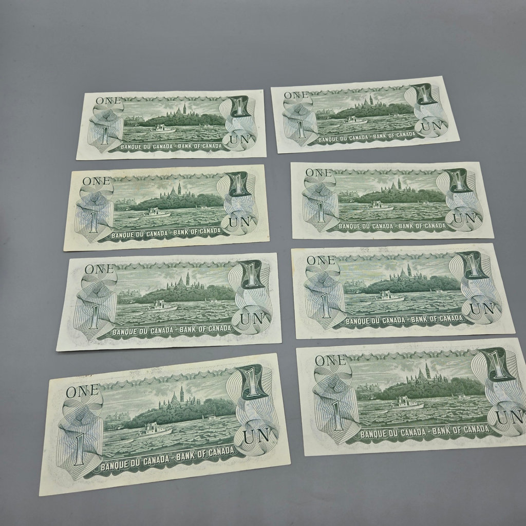 Canada $1 Bills x 8 - image 3 of 3