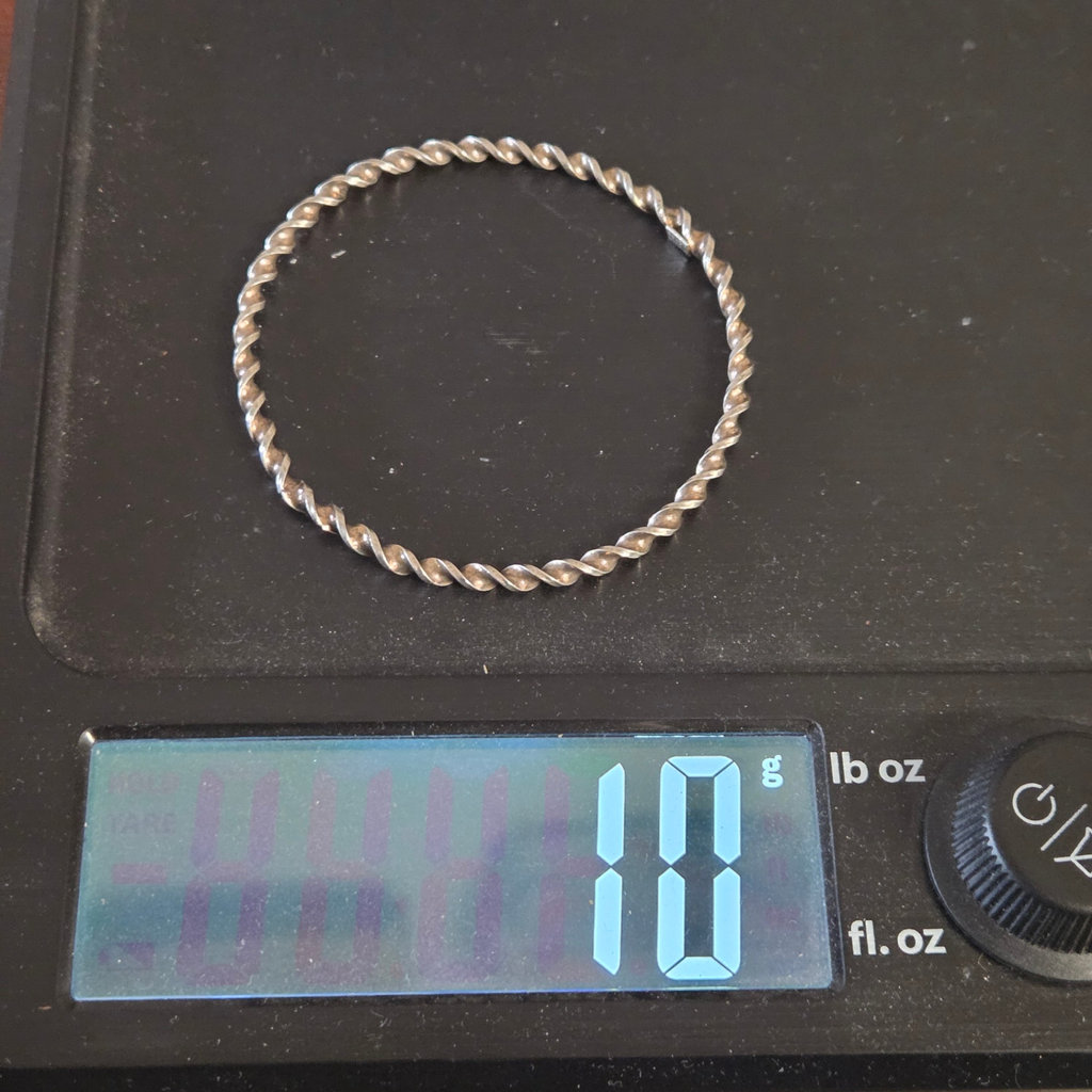 Vintage Coro Sterling Bangle Bracelet 10 grams - image 7 of 7