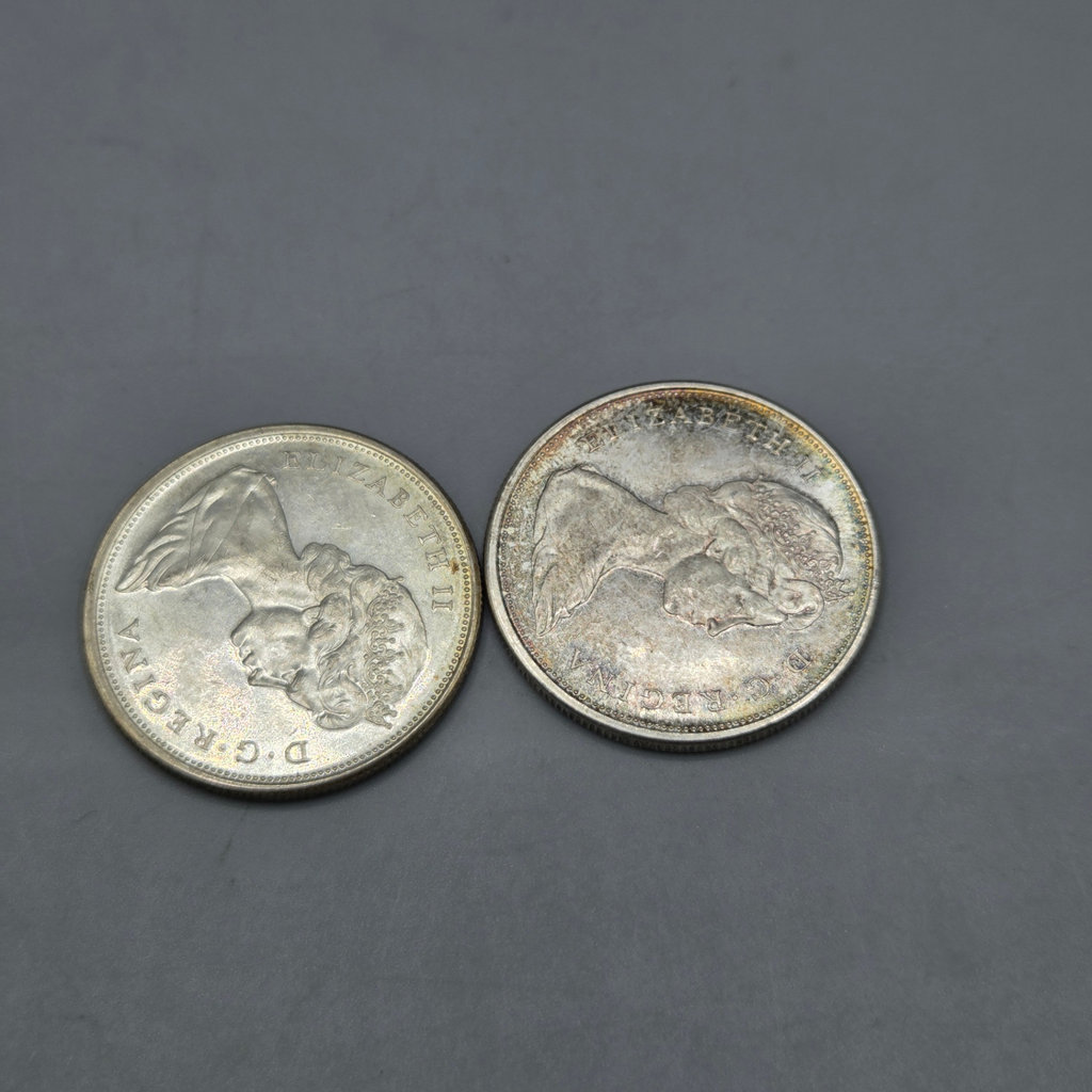 1965 Canada Silver 50 Cent Coins x 2 - image 2 of 2