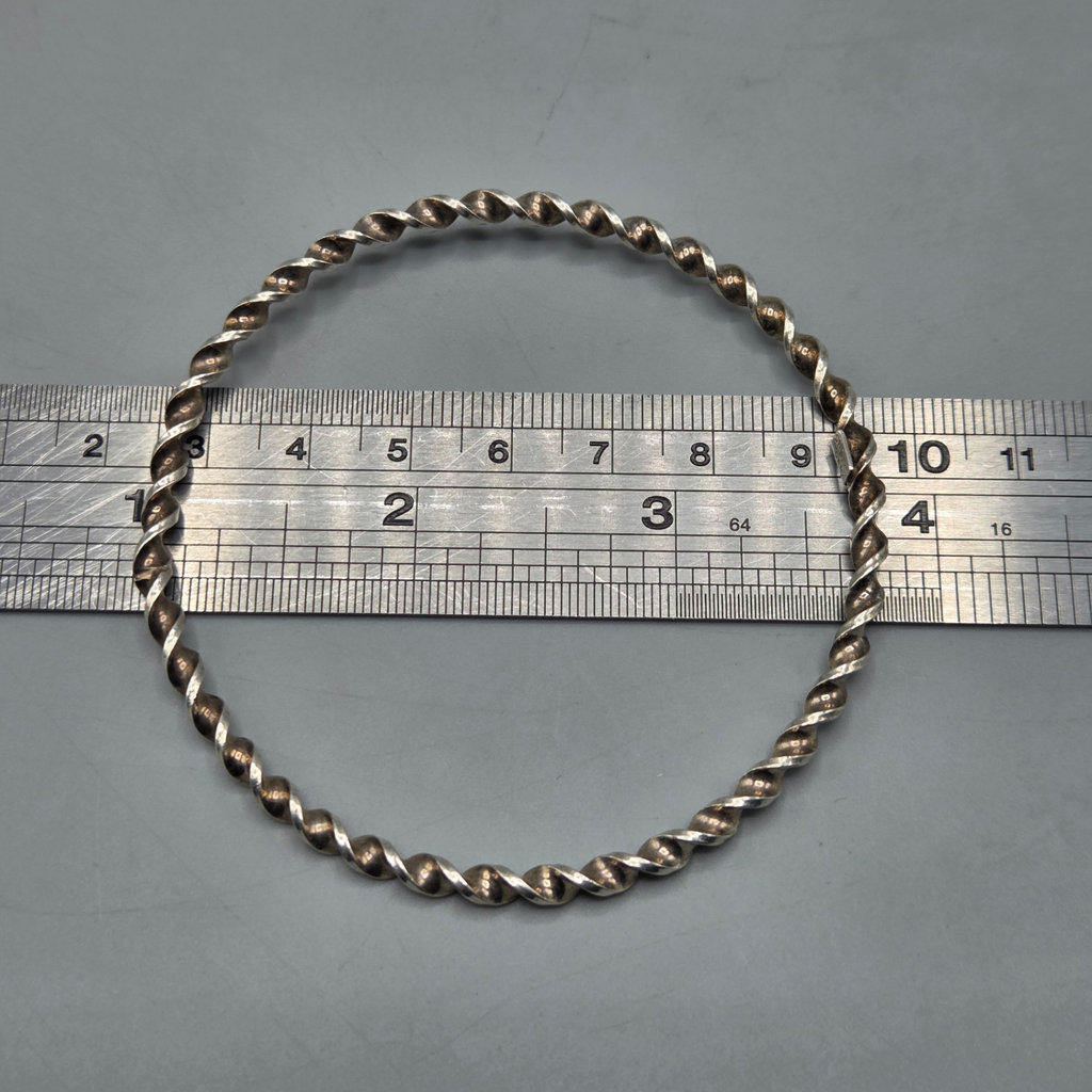 Vintage Coro Sterling Bangle Bracelet 10 grams - image 6 of 7
