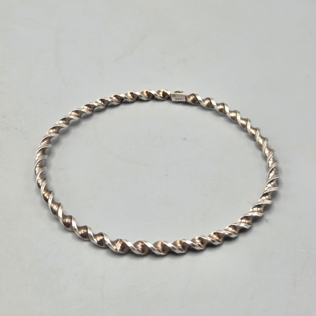 Vintage Coro Sterling Bangle Bracelet 10 grams - image 1 of 7