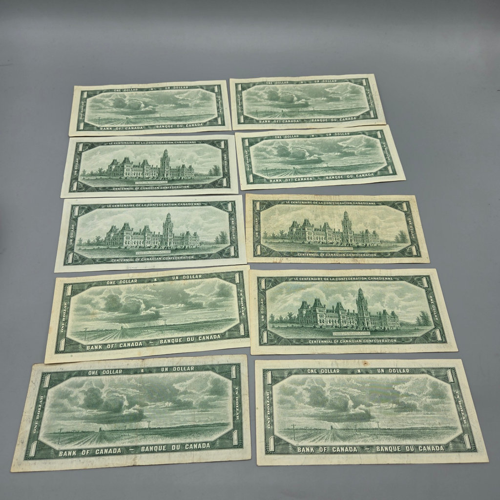 Canda $1 Bills x 10 - image 4 of 4