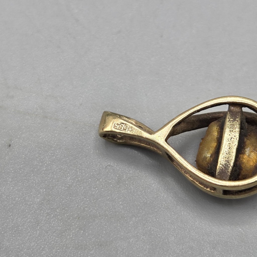 14K Gold Pendant with Pearl - image 5 of 7