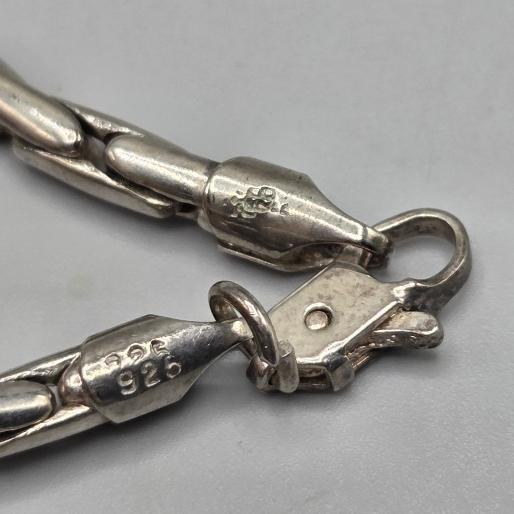 Vintage Sterling Silver Chain Bracelet 13.57 grams - image 5 of 7
