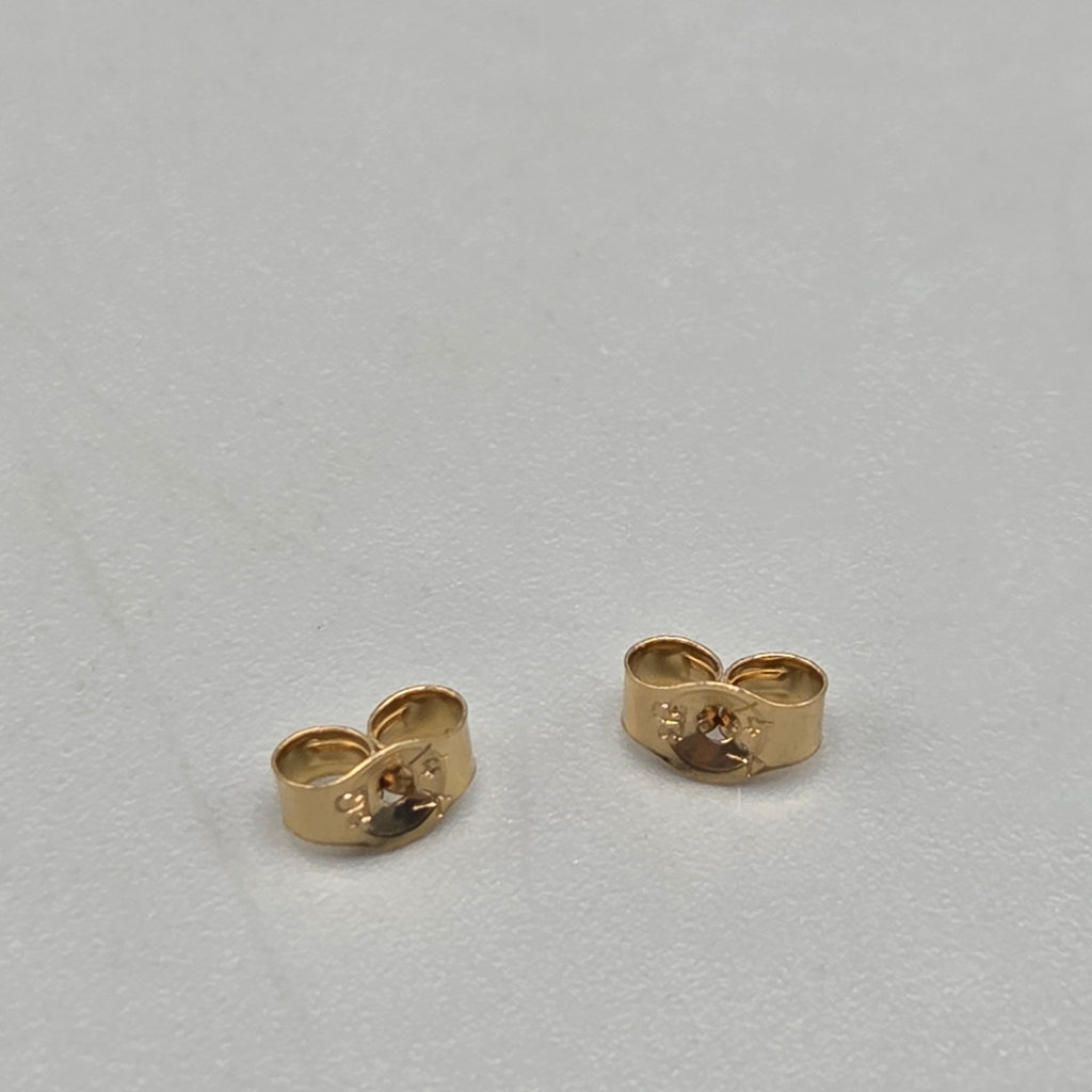 14K Gold Stud Earrings - image 4 of 7