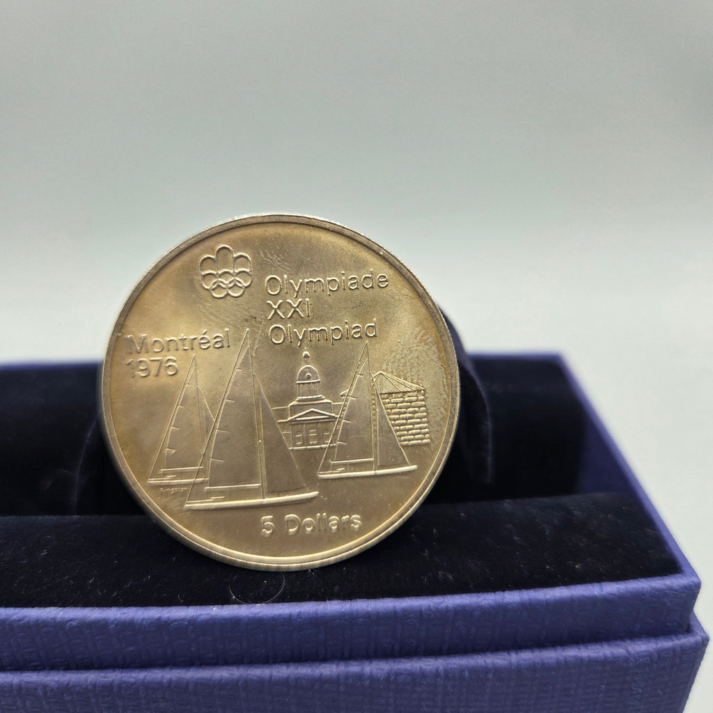 Montreal Olympics Silver 5 Dollar Coin - image 1 of 2