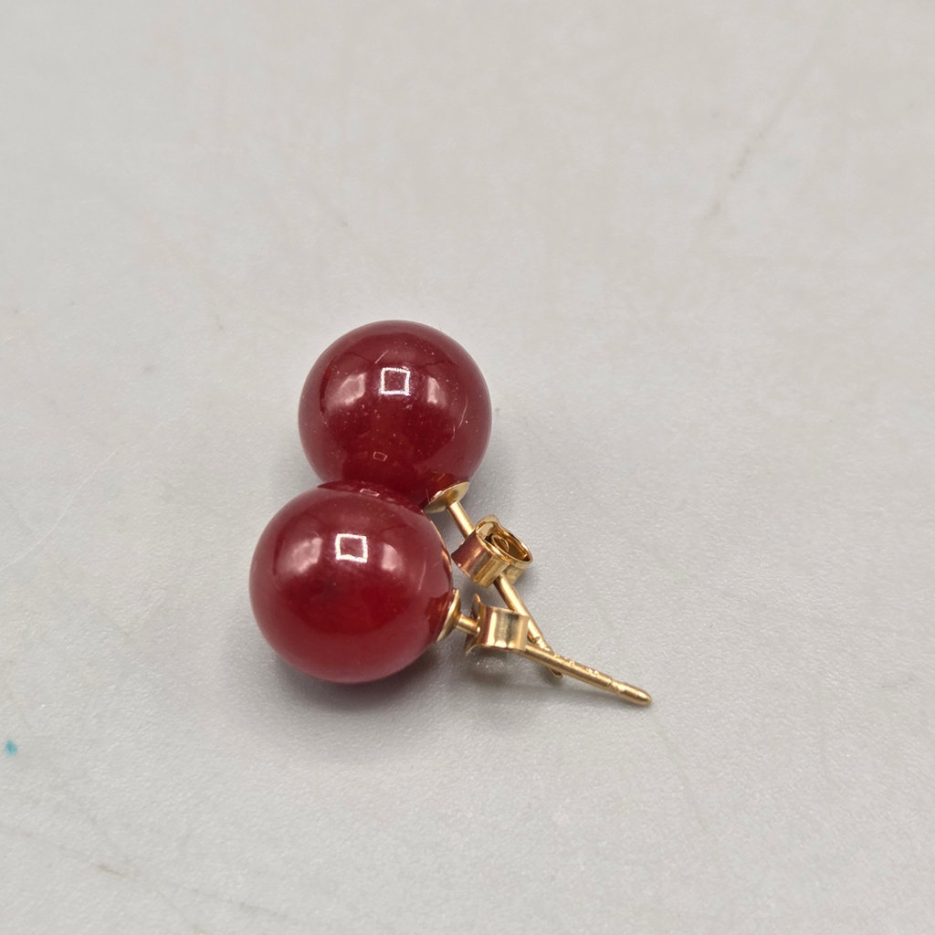 14K Gold Stud Earrings - image 3 of 7
