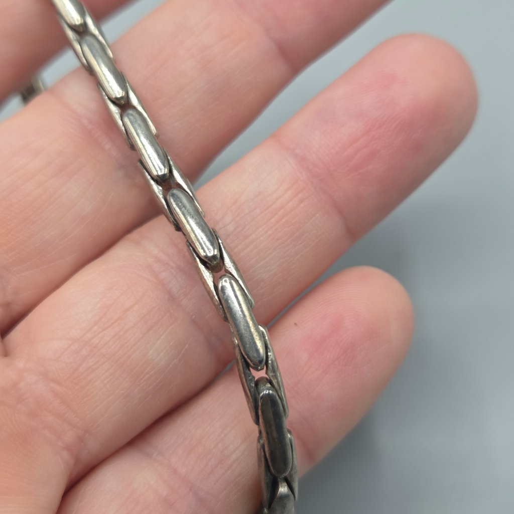 Vintage Sterling Silver Chain Bracelet 13.57 grams - image 2 of 7