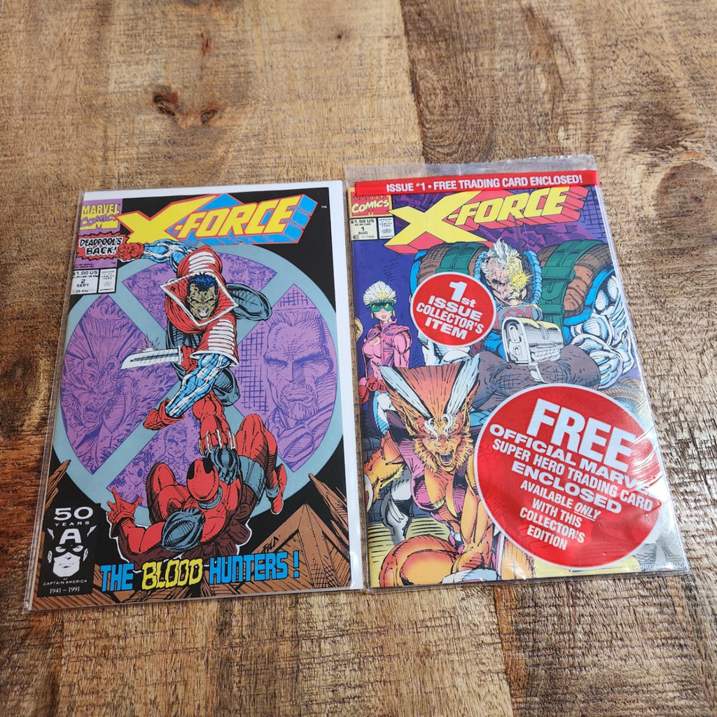 X-Force #1 and 2 w/ Deadpool Card - image 1 of 3