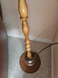 Wooden floor lamp with cream fabric shade - thumbnail 2 of 7