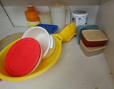 Assorted plastic kitchen storage containers and lids - thumbnail 5 of 5