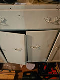 White storage cabinets with drawers and assorted tools - thumbnail 3 of 13