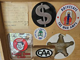 Sticker-covered wooden storage box - thumbnail 5 of 6