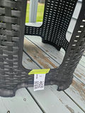Black woven wicker outdoor small table or stool - thumbnail 1 of 5