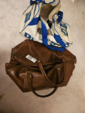 Brown leather Adidas duffel bag and Labatt's Blue Light promotional tote - thumbnail 4 of 6