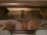 Vintage wooden tall dresser with multiple drawers - thumbnail 10 of 12
