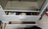 White storage cabinet with glass display - thumbnail 5 of 7