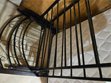 Black metal bed frame with mattress - thumbnail 1 of 8
