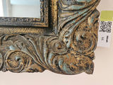 Ornate carved-frame wall mirror - thumbnail 3 of 8