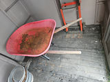 Red wheelbarrow with wooden handles - thumbnail 1 of 4