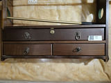 Dark wooden rack with rod display and golf ball bucket - thumbnail 2 of 8