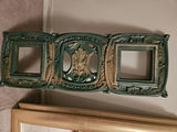 Three-section ornate green cast-iron look wall panel - thumbnail 1 of 5